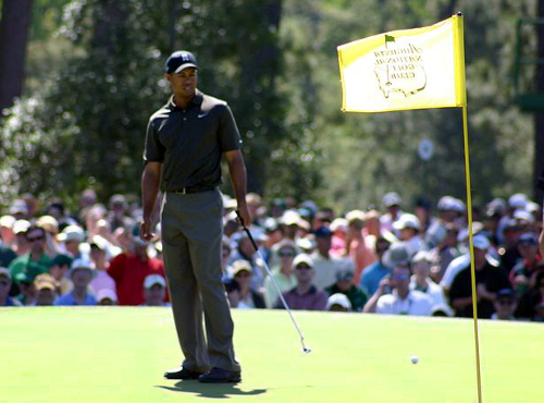 Tiger Woods at the Masters Golf Tournament